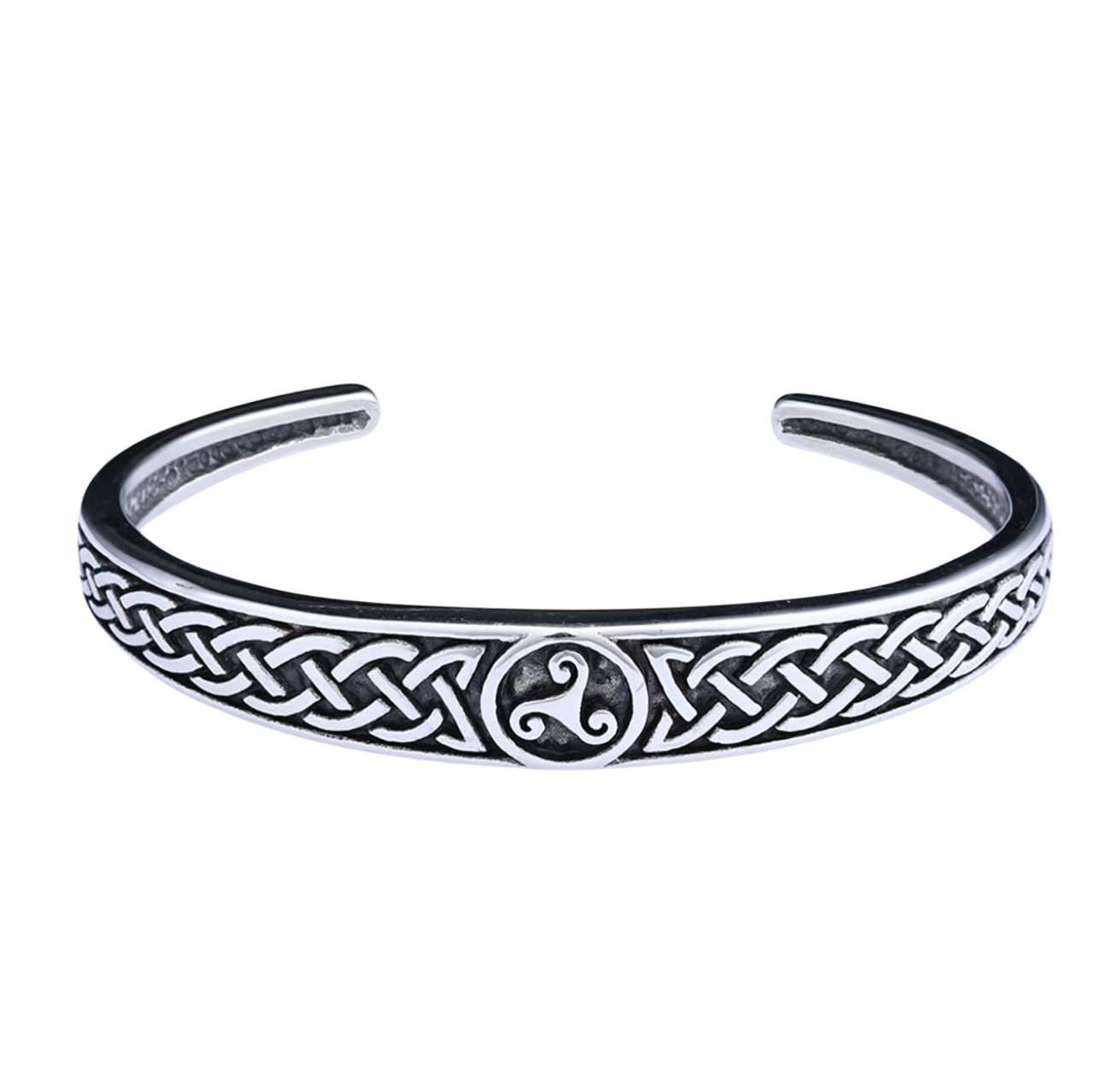 Trendy Twisted Titanium Steel Open Bangle