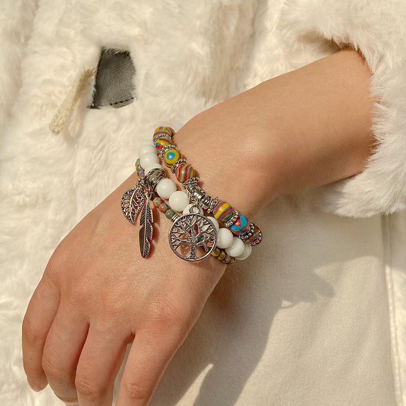 3pcs Crystal Beaded Chakra Bracelet