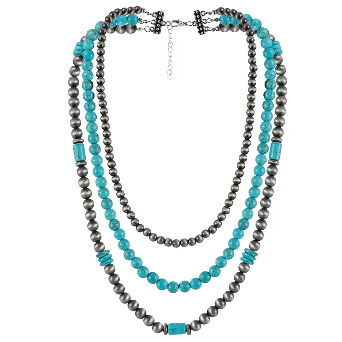 Turquoise Bohemian Style Collarbone Necklace 