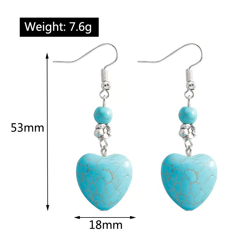 Bohemian Heart Shape Turquoise Jewelry set