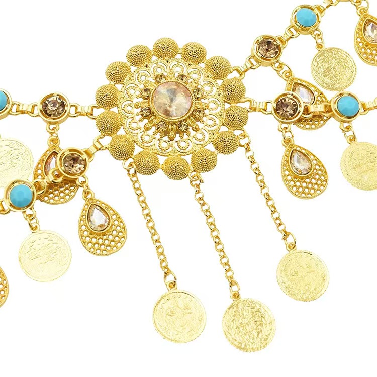 Diamond Coins Fringe Waist Chain