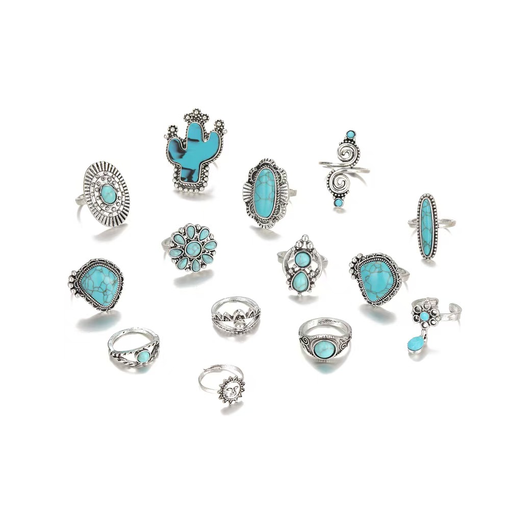 Vintage Multi Choices Turquoise Rings Sets