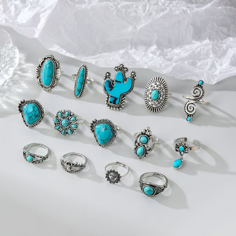 Vintage Multi Choices Turquoise Rings Sets