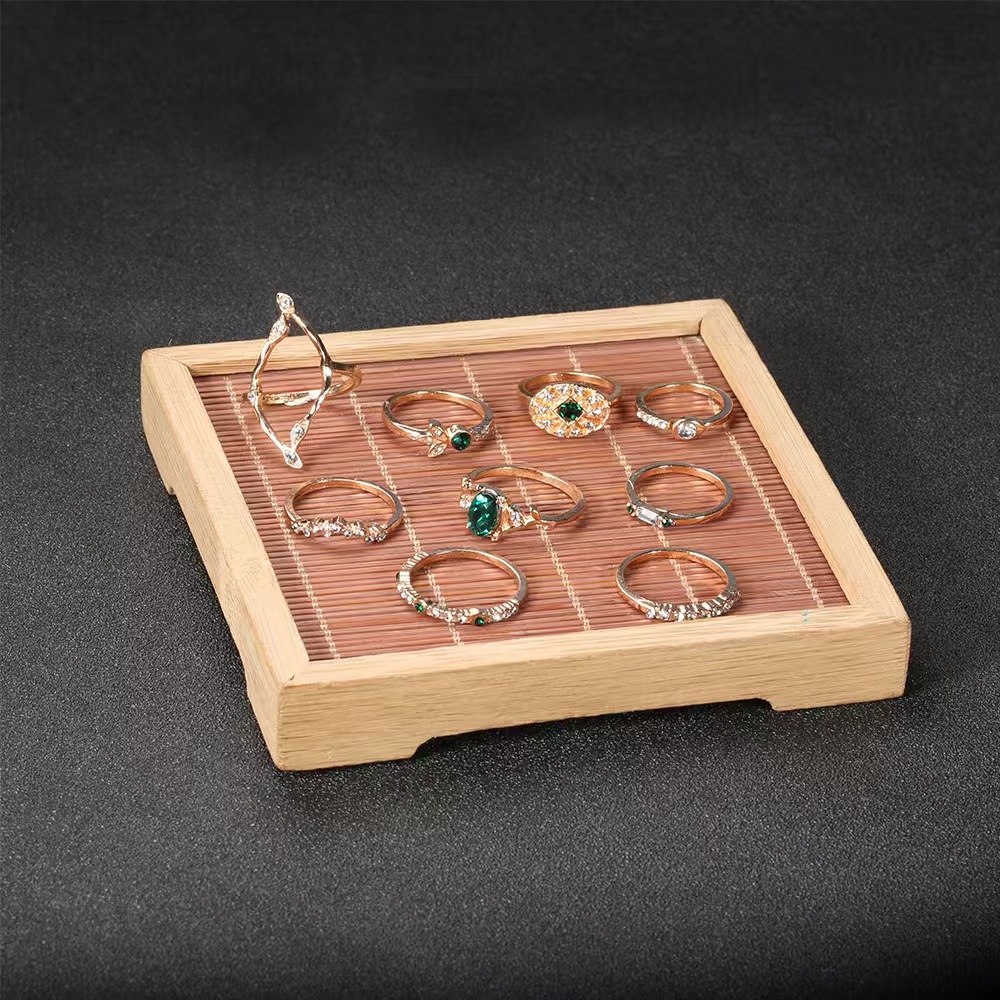 Green Diamond 9pcs Hollow Crystal Alloy Ring Set