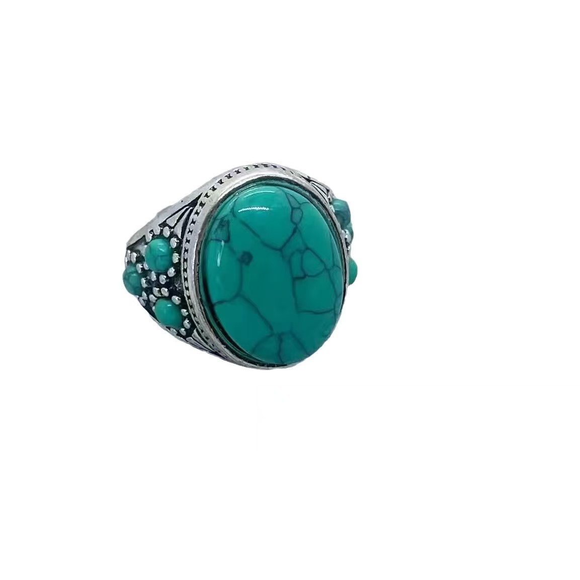 Turquoise open adjustable ring