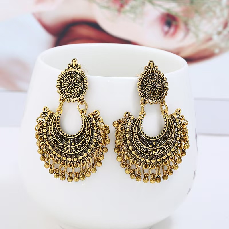 Vintage Water Drop Tassel Earrings