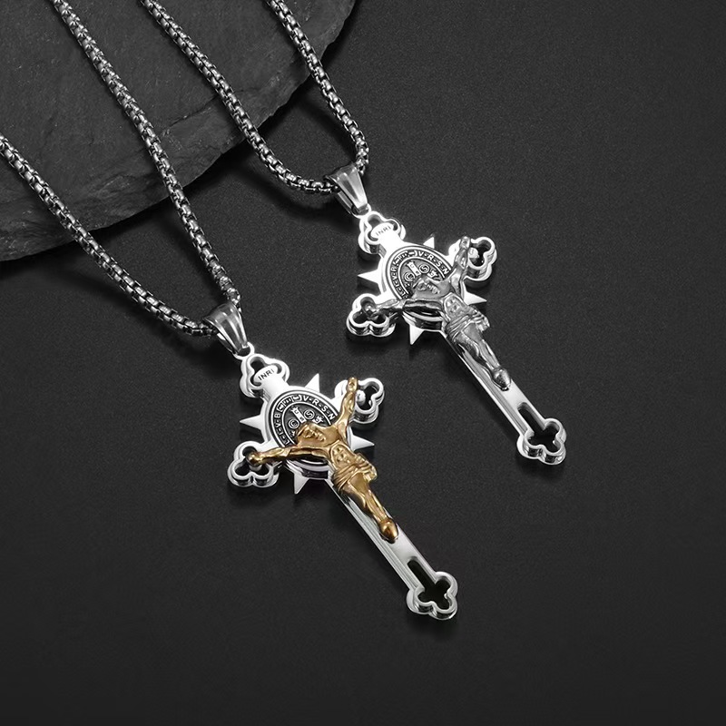 Men's Stainless Steel Cross Necklace
