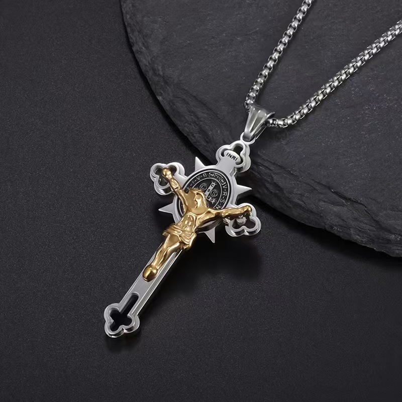 Men's Stainless Steel Cross Necklace