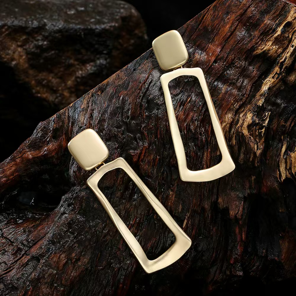 Bold Geometric Drop Earrings 