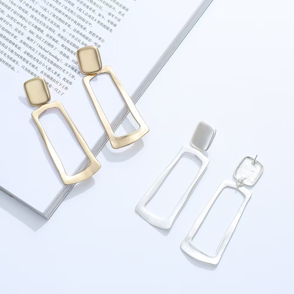 Bold Geometric Drop Earrings 