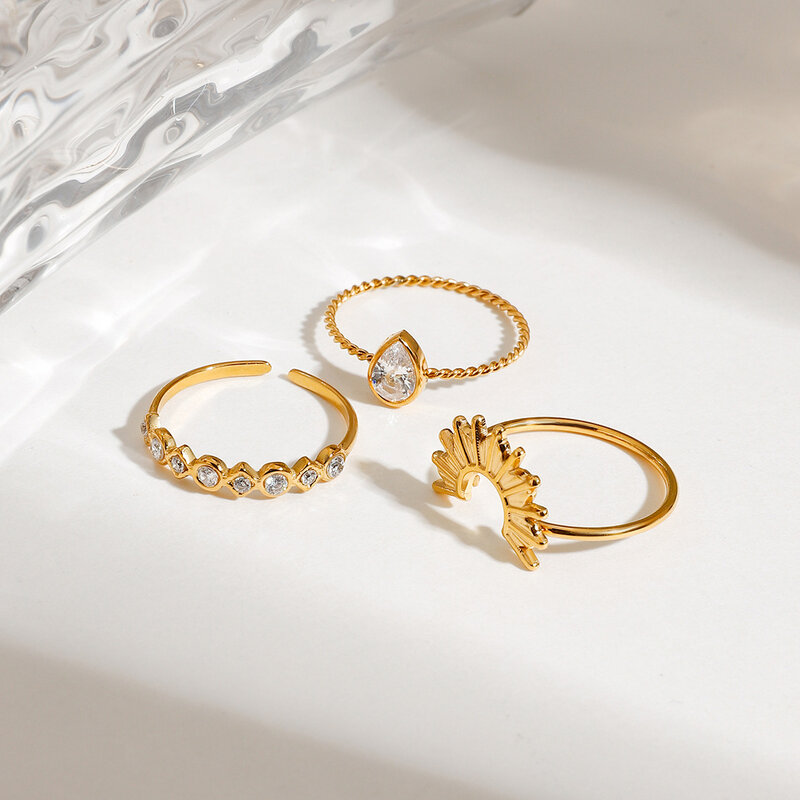 Stainless Steel Zirconia Stackable Ring